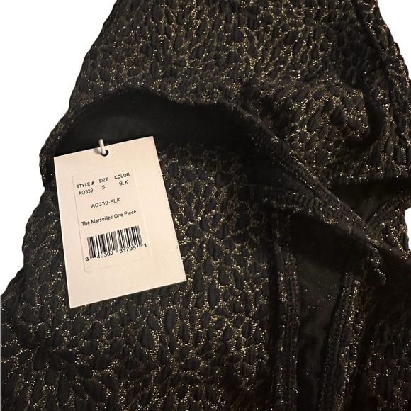 New! Andie Swim X Demi Moore The Marseilles One Piece Swimsuit Black Gold Size S - Picture 15 of 15